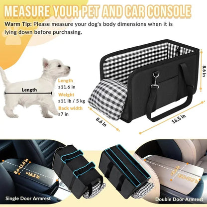 🔥SOLDES 2026 : 50 % DE RÉDUCTION – Siège auto indispensable pour chiens, à installer sur la console centrale – Siège rehausseur pour petits animaux de compagnie qui apaise leur anxiété🐶🚗