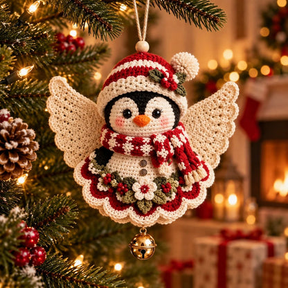 🎄 Kit de bricolage pour réaliser un ange de Noël au crochet comme décoration de Noël – À fabriquer soi-même, à accrocher et à chérir✨