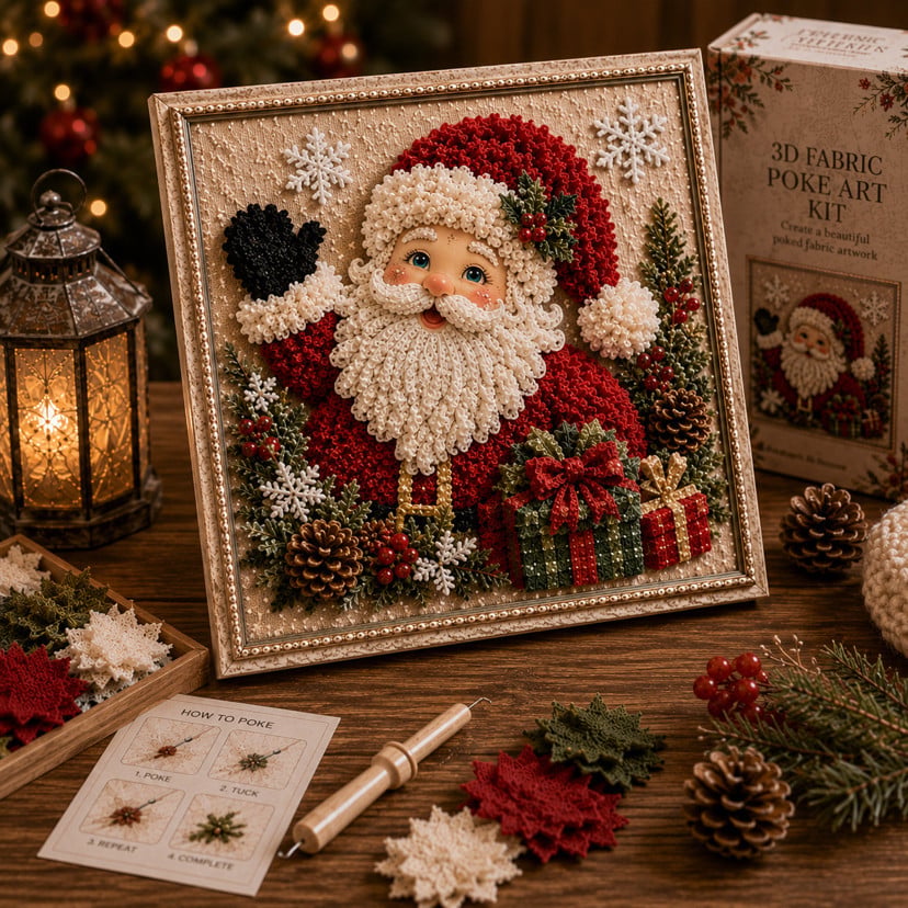 🎁🎅 Kit de tampons de Noël en 3D pour tissu