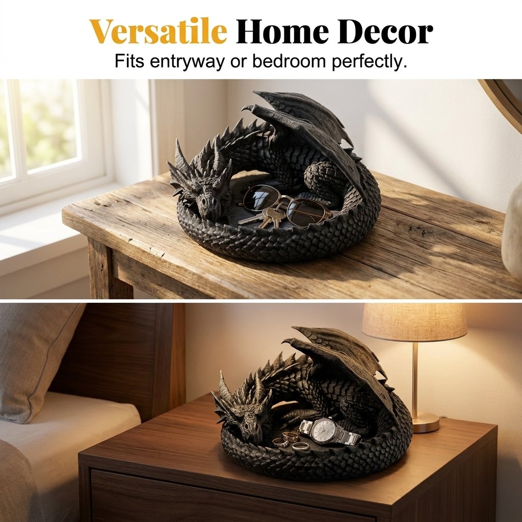 🐉Boîte de rangement « Dragon Guardian » imprimée en 3D – Le trésor du dragon !
