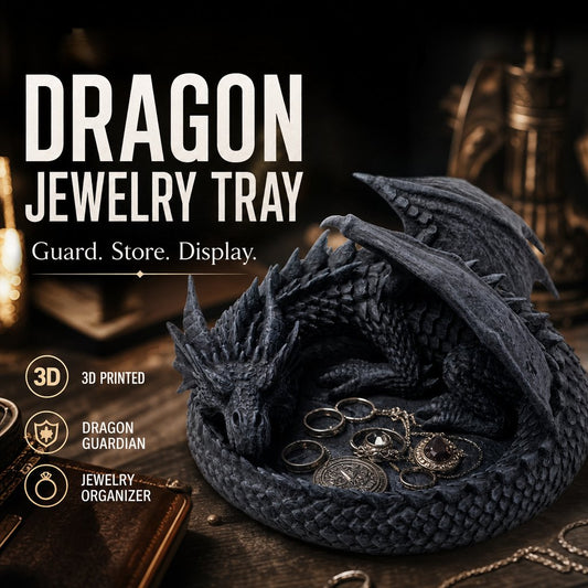 🐉Boîte de rangement « Dragon Guardian » imprimée en 3D – Le trésor du dragon !