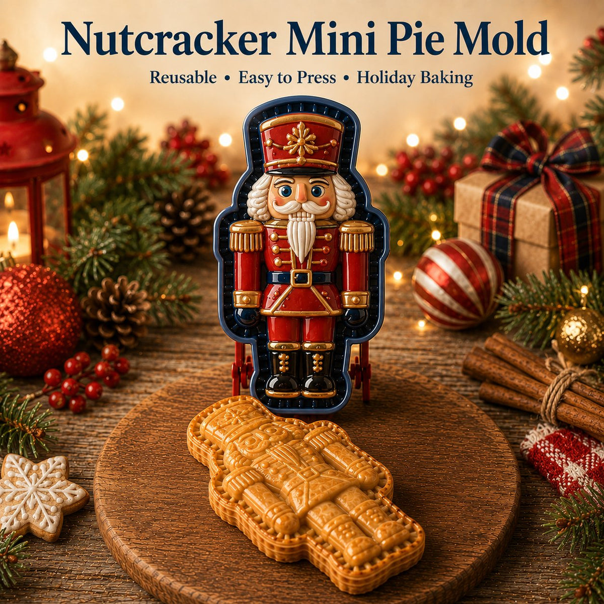 🎄 Collection de 8 moules à mini-tartes de Noël aux motifs variés