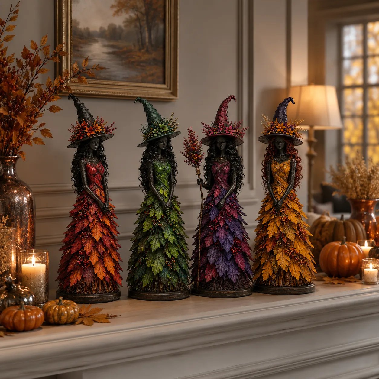 🔥🧙Une figurine d'sorcière d'automne envoûtante (✨Édition limitée 2026)