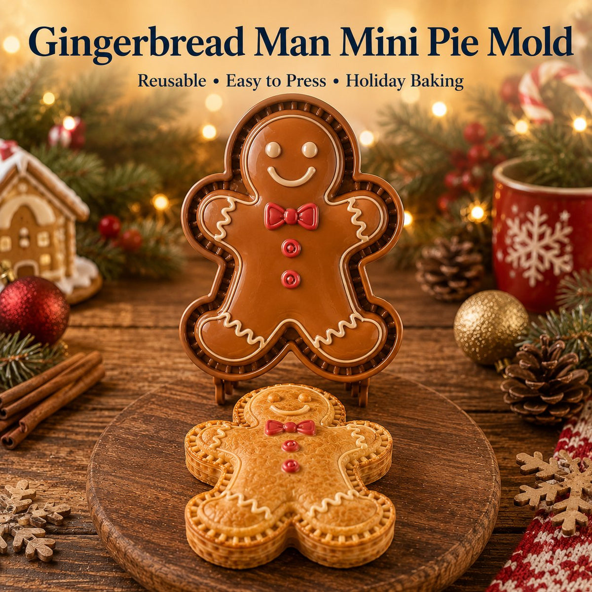 🎄 Collection de 8 moules à mini-tartes de Noël aux motifs variés