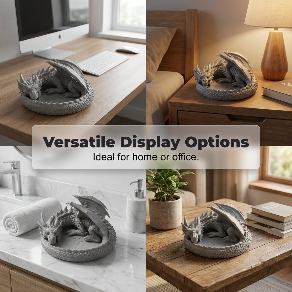 🐉Boîte de rangement « Dragon Guardian » imprimée en 3D – Le trésor du dragon !