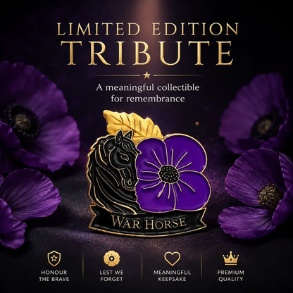 🐴 Broche en forme de pavot violet en mémoire d'un cheval 💜