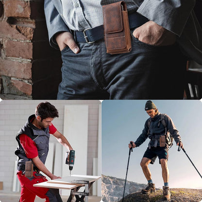 ⚡Grande promotion | Étui pour téléphone portable à porter à la ceinture 📱 Étui en cuir à plusieurs poches avec porte-cartes