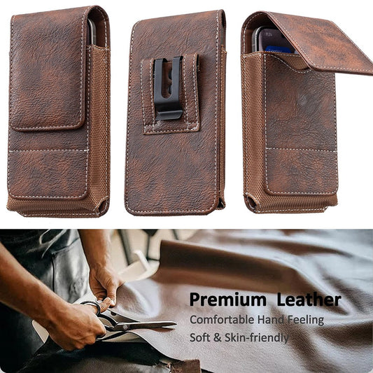 ⚡Grande promotion | Étui pour téléphone portable à porter à la ceinture 📱 Étui en cuir à plusieurs poches avec porte-cartes