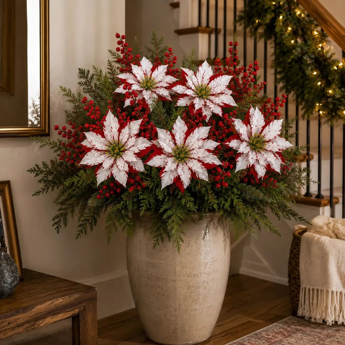 🌸✨ Liseron de Noël artificiel – fleurit toute l'année, ne nécessite aucun entretien ! 🌿