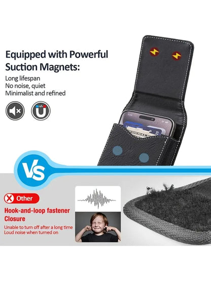 ⚡Grande promotion | Étui pour téléphone portable à porter à la ceinture 📱 Étui en cuir à plusieurs poches avec porte-cartes
