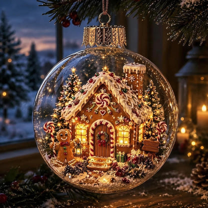 🎄Boule de Noël lumineuse avec diorama – Un petit monde hivernal entre vos mains