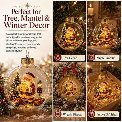 🎄Boule de Noël lumineuse avec diorama – Un petit monde hivernal entre vos mains