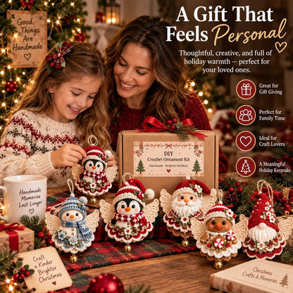 🎄 Kit de bricolage pour réaliser un ange de Noël au crochet comme décoration de Noël – À fabriquer soi-même, à accrocher et à chérir✨