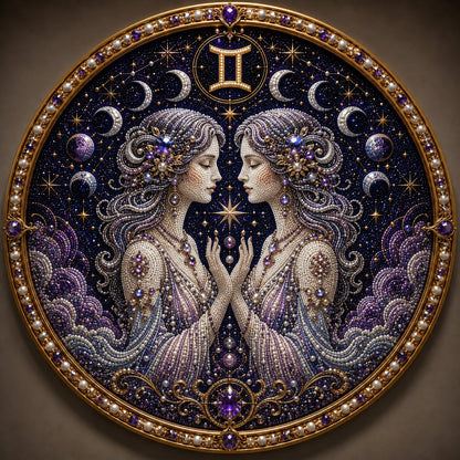 🔥Créez votre propre chef-d’œuvre céleste — Kit de bricolage « Art des perles » des 12 signes du zodiaque ♈🌙