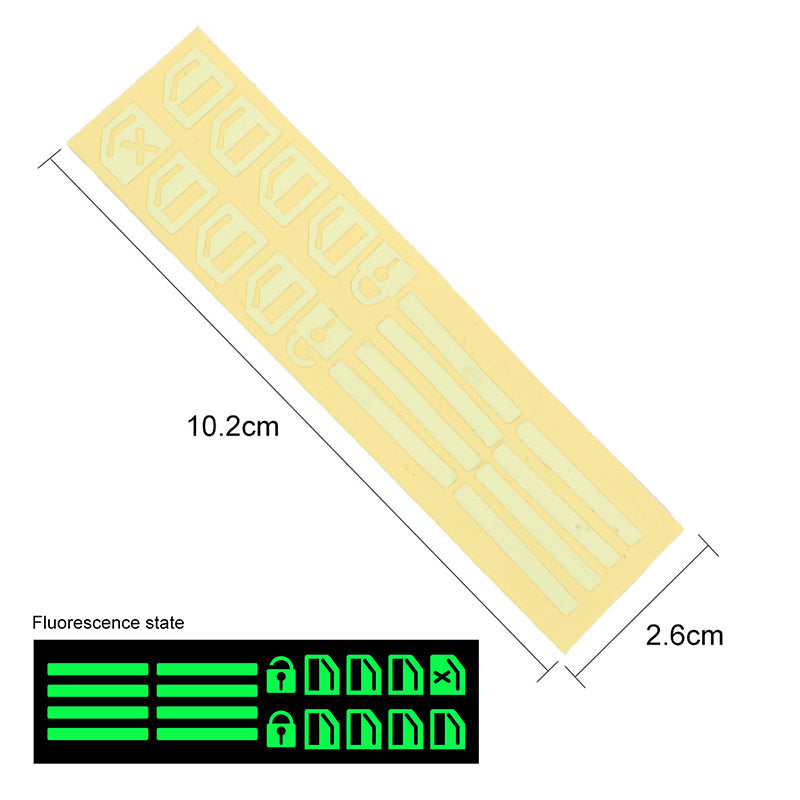 🚗✨ Autocollants lumineux pour commutateurs de vitres de voiture – Autocollants colorés et phosphorescents pour boutons d'avertissement 🌈🌙
