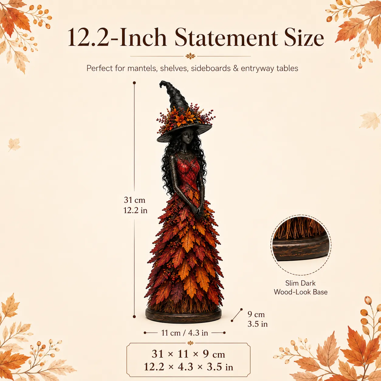 🔥🧙Une figurine d'sorcière d'automne envoûtante (✨Édition limitée 2026)