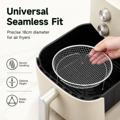 🔥🥘 Grille en acier inoxydable pour friteuse à air chaud – Croustillant sans effort