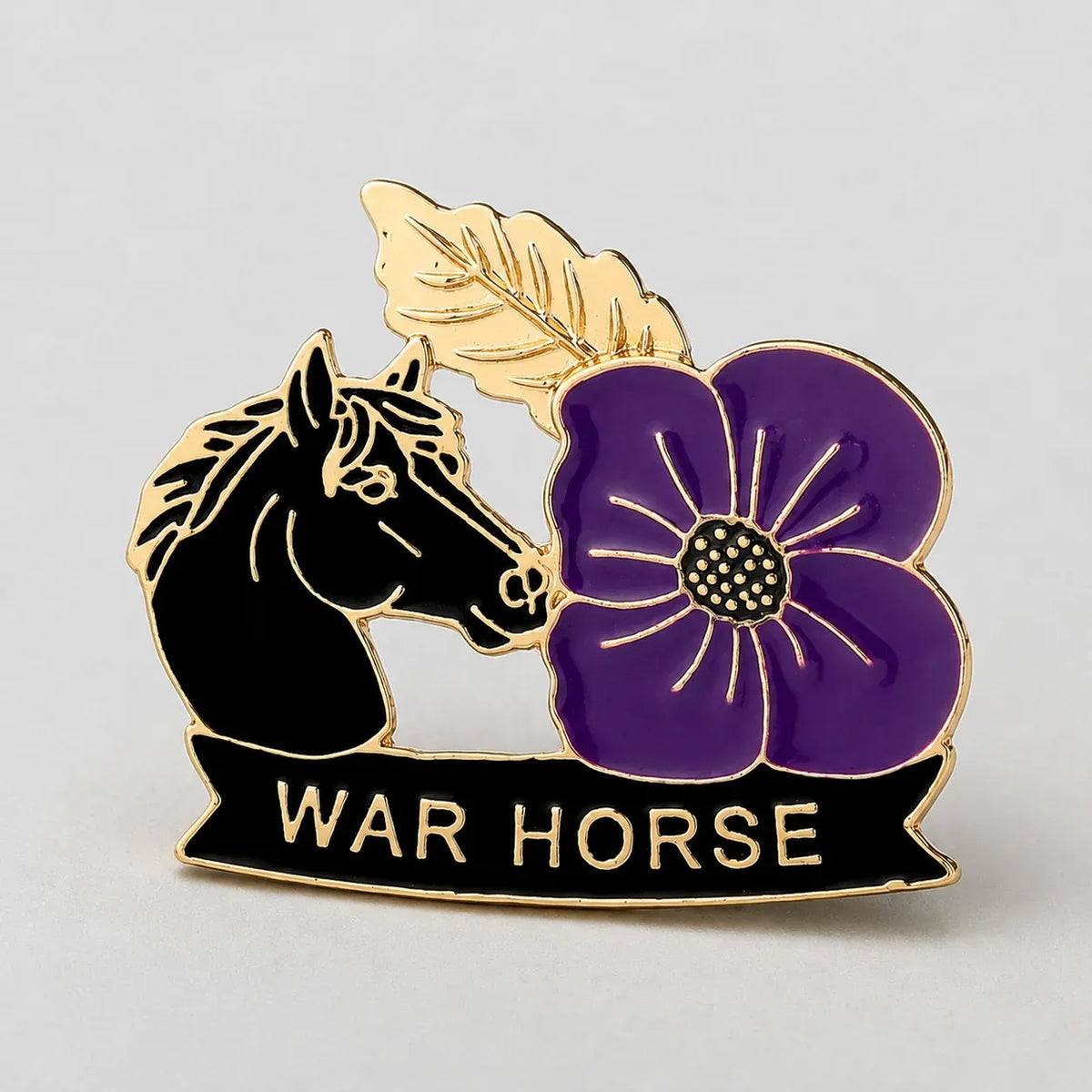 🐴 Broche en forme de pavot violet en mémoire d'un cheval 💜