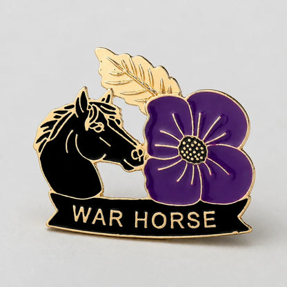 🐴 Broche en forme de pavot violet en mémoire d'un cheval 💜