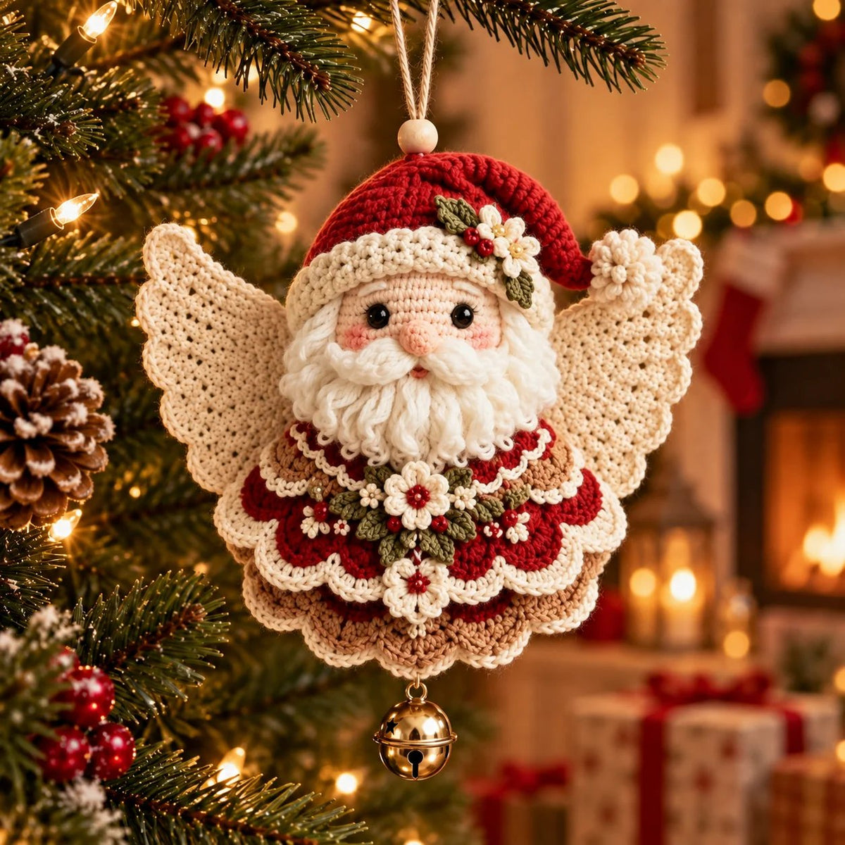 🎄 Kit de bricolage pour réaliser un ange de Noël au crochet comme décoration de Noël – À fabriquer soi-même, à accrocher et à chérir✨