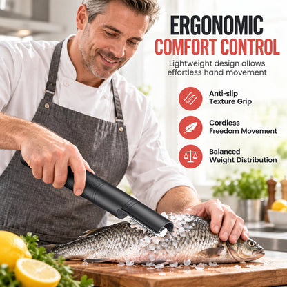 🔪🐠 Écailleur électrique – Un appareil de cuisine sans fil très puissant