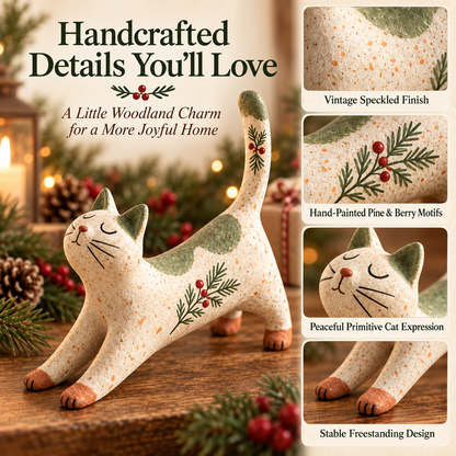 🐈🎄 Chaton de Noël de la forêt – un petit compagnon forestier très sympathique pour votre maison de vacances