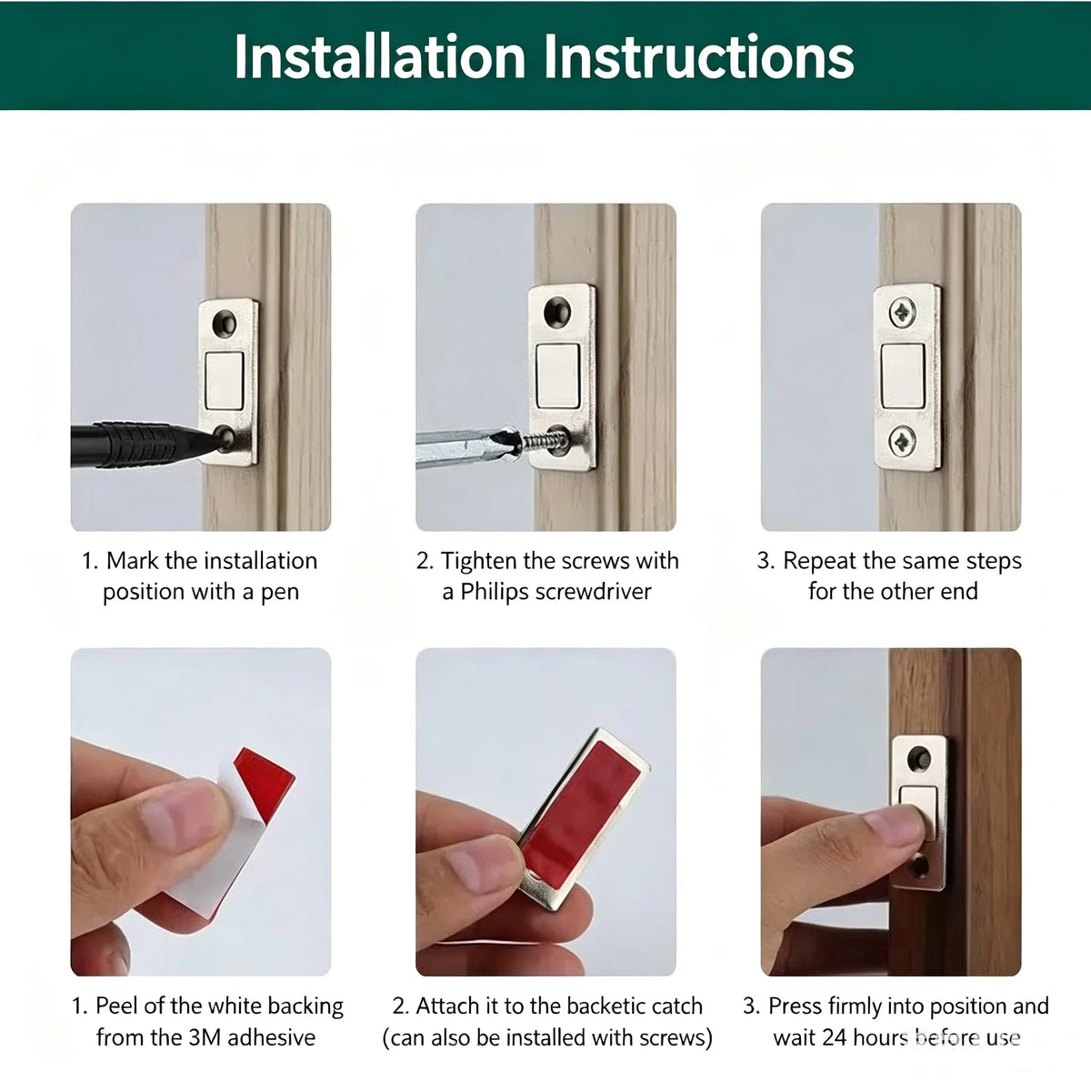 🧲✨ Fermeture magnétique pour porte – Astucieuse, résistante et invisible !