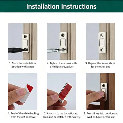 🧲✨ Fermeture magnétique pour porte – Astucieuse, résistante et invisible !