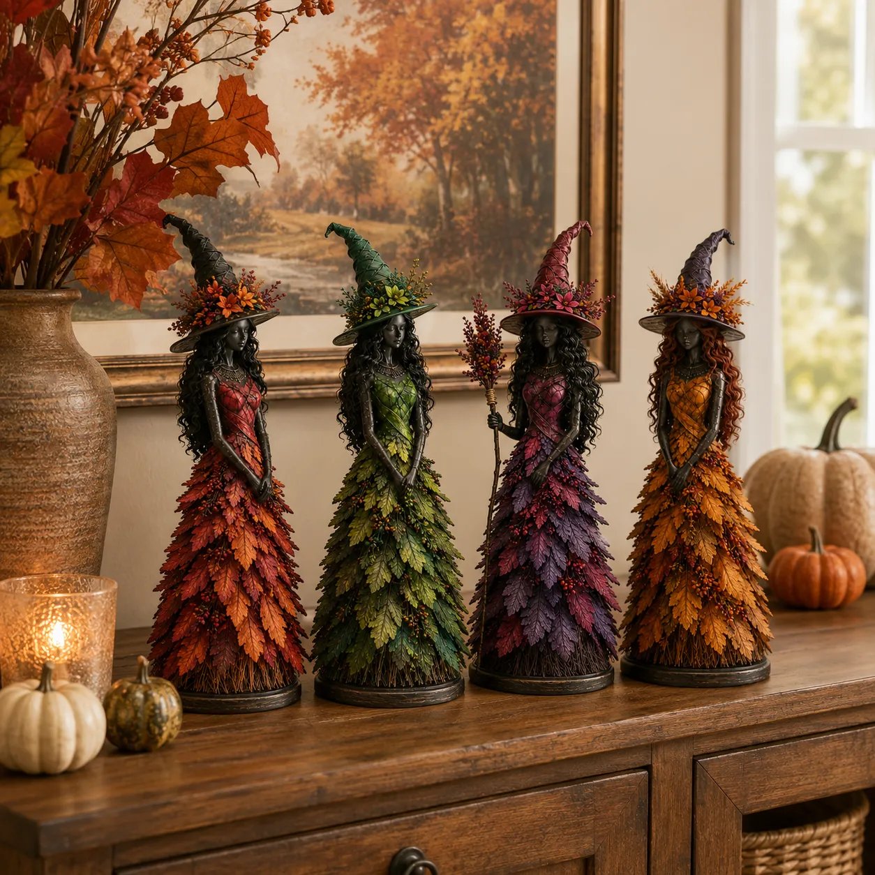 🔥🧙Une figurine d'sorcière d'automne envoûtante (✨Édition limitée 2026)