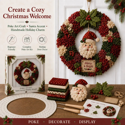 🎄 Kit de couronne de Noël à réaliser soi-même avec une création sur tableau d'affichage – Décoration de porte de Noël faite main