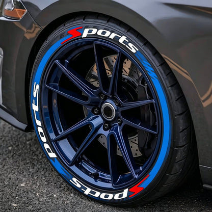 🏎️ Lot de 4 autocollants 3D en forme de lettres pour pneus : autocollants universels imperméables pour flancs de roues ! 🔥