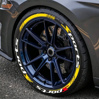 🏎️ Lot de 4 autocollants 3D en forme de lettres pour pneus : autocollants universels imperméables pour flancs de roues ! 🔥