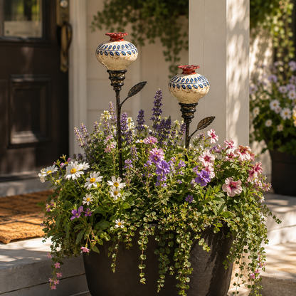🐦🌸 Mangeoire à colibris en céramique en forme de fleur – Une ambiance de jardin romantique avec une touche vintage ! ✨