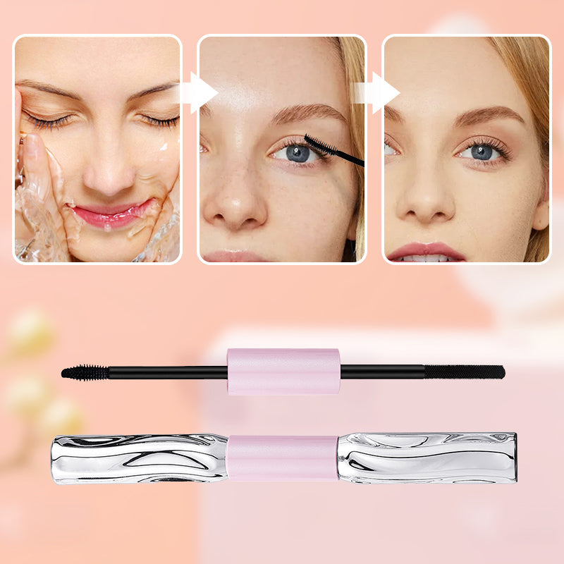 💄 1 ACHETÉ, 1 OFFERT ! ⚡ Mascara 2-en-1 longue tenue pour plus de volume et de courbure – ne coule pas, doux, polyvalent ✨