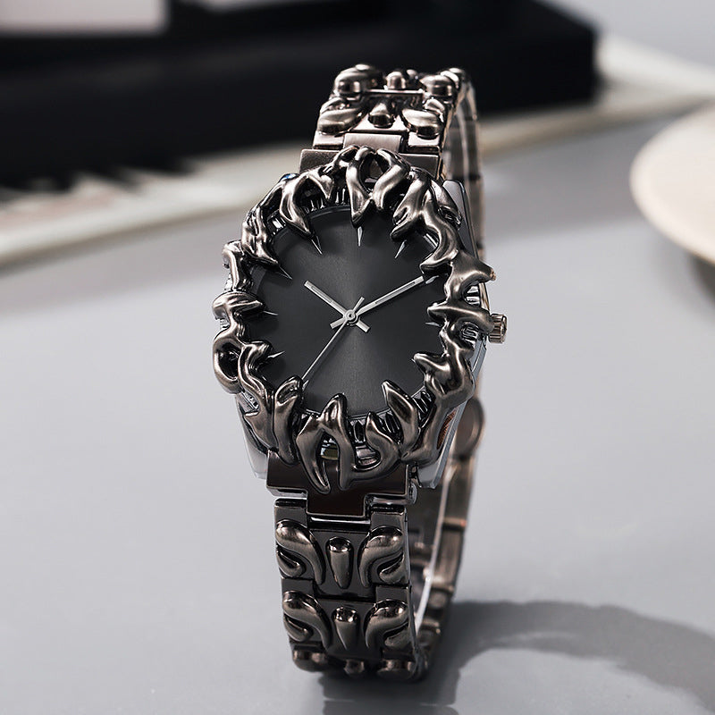 ⌚ OFFRE À DURÉE LIMITÉE : 50 % DE RÉDUCTION ! ✨ Montre en quartz pour homme en forme de griffe – Cadran rouge, bracelet sculptural, style audacieux 🔥