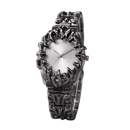 ⌚ OFFRE À DURÉE LIMITÉE : 50 % DE RÉDUCTION ! ✨ Montre en quartz pour homme en forme de griffe – Cadran rouge, bracelet sculptural, style audacieux 🔥