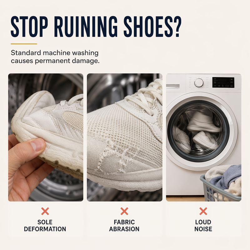 👟✨ Sac de lavage pour chaussures - Protégez vos chaussures à chaque lavage ! 🫧