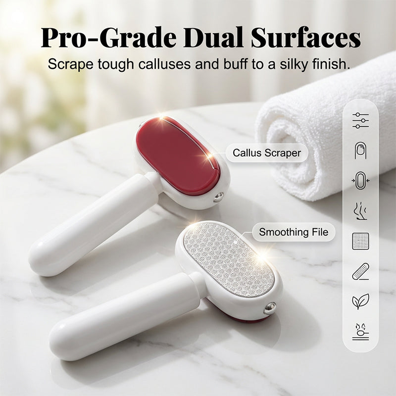 ✨🦶Grattoir pour les pieds double face – Élimine facilement les callosités et les peaux mortes