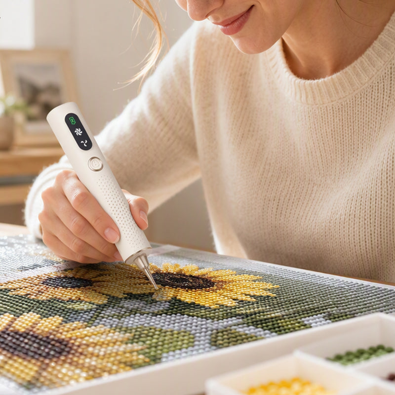 💎 50 % DE RÉDUCTION POUR UNE DURÉE LIMITÉE ! ✨ Stylo diamant électrique rechargeable – Précis, confortable, un gain de temps