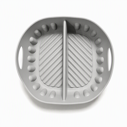 🍳🧁 Feuille en silicone réutilisable à compartiments pour friteuse à air chaud — préparez deux saveurs à la fois