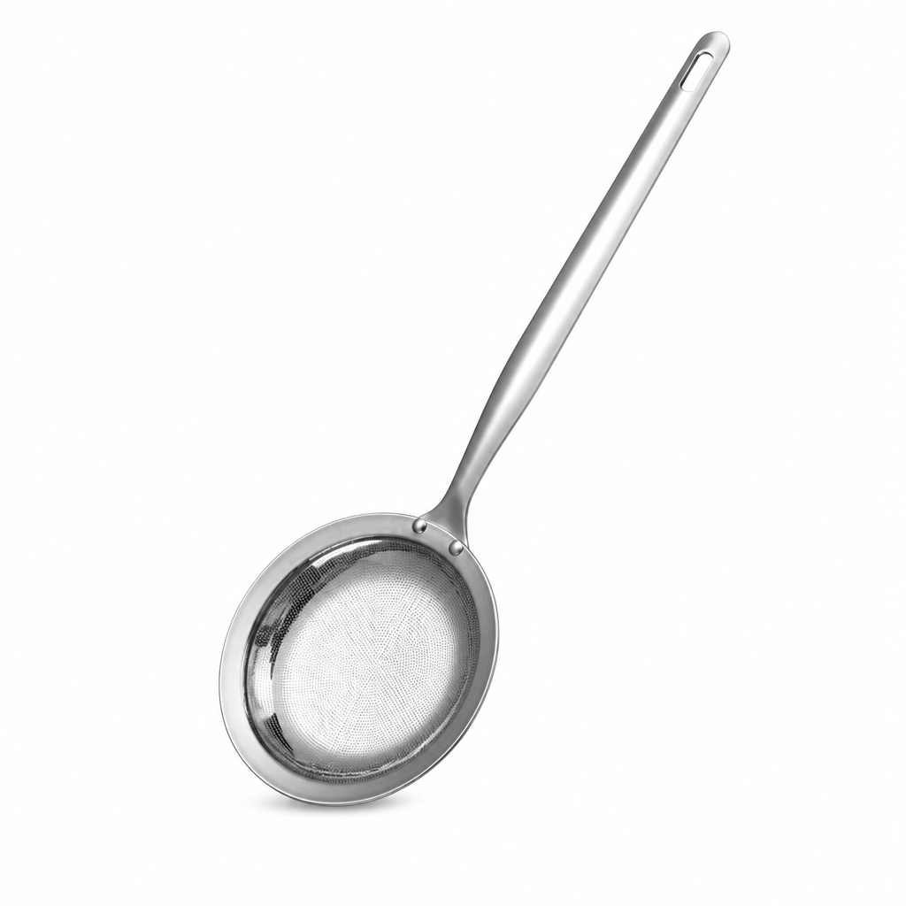 🥣✨ Écumoire en acier inoxydable pour une soupe claire et un bouillon limpide en un seul geste !